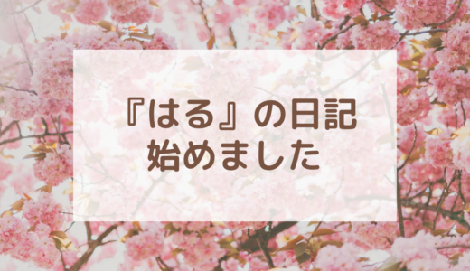 『はるの日記』はじめました！